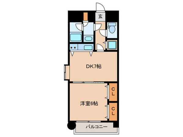 ｴｽﾃｰﾄﾓｱ姪浜(802)の物件間取画像